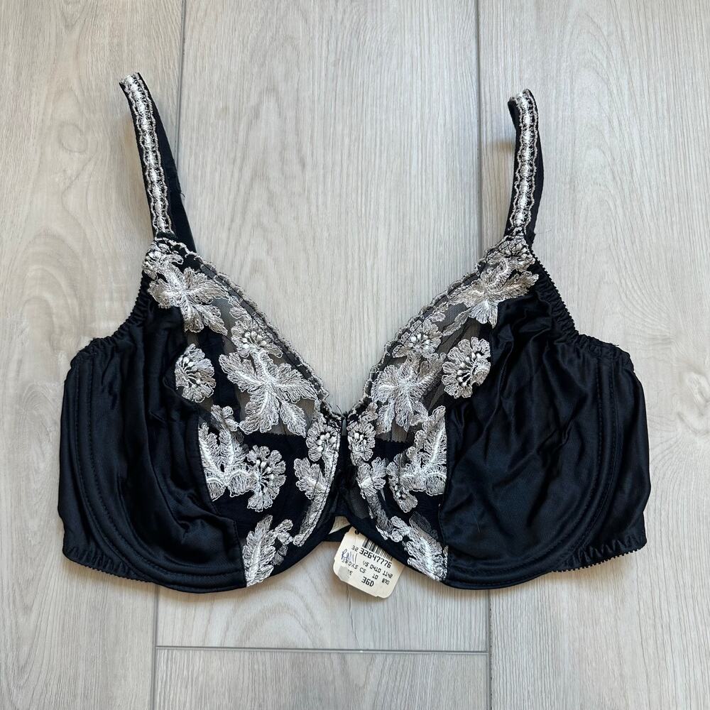 NWT Vintage Victoria's Secret gold label embroidered lace deadstock bra 36D